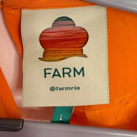 NWT Farm Rio Orange Lace Blouse – Size Large - Picture 4 of 4